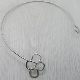 Silver Necklet with Square Detail