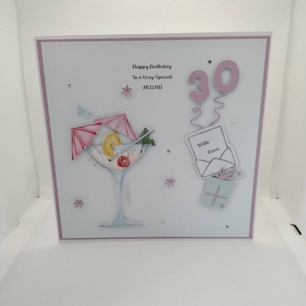 Personalised handmade greeting card suitable for birthday's, mother's day, anniv