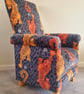 Emma Shipley Tigris Flame Velvet Fabric Adult Chair Armchair Accent Tiger Orange - Image 3