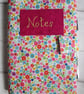 A5 Reusable Notebook Cover - Colourful Ditsy Floral, Floral Notebook - Image 2