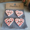Set of Four Unique Handmade Love Ceramic Buttons