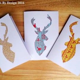 3 Stag Christmas Cards