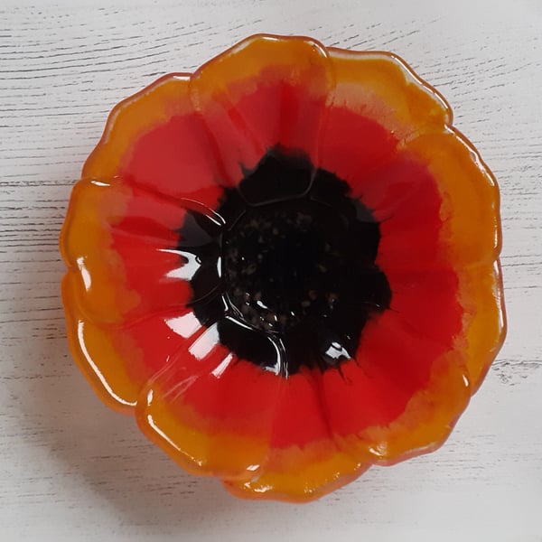 Fused Glass Decorative flower dish