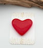 Red Fused Glass Heart - Image 2