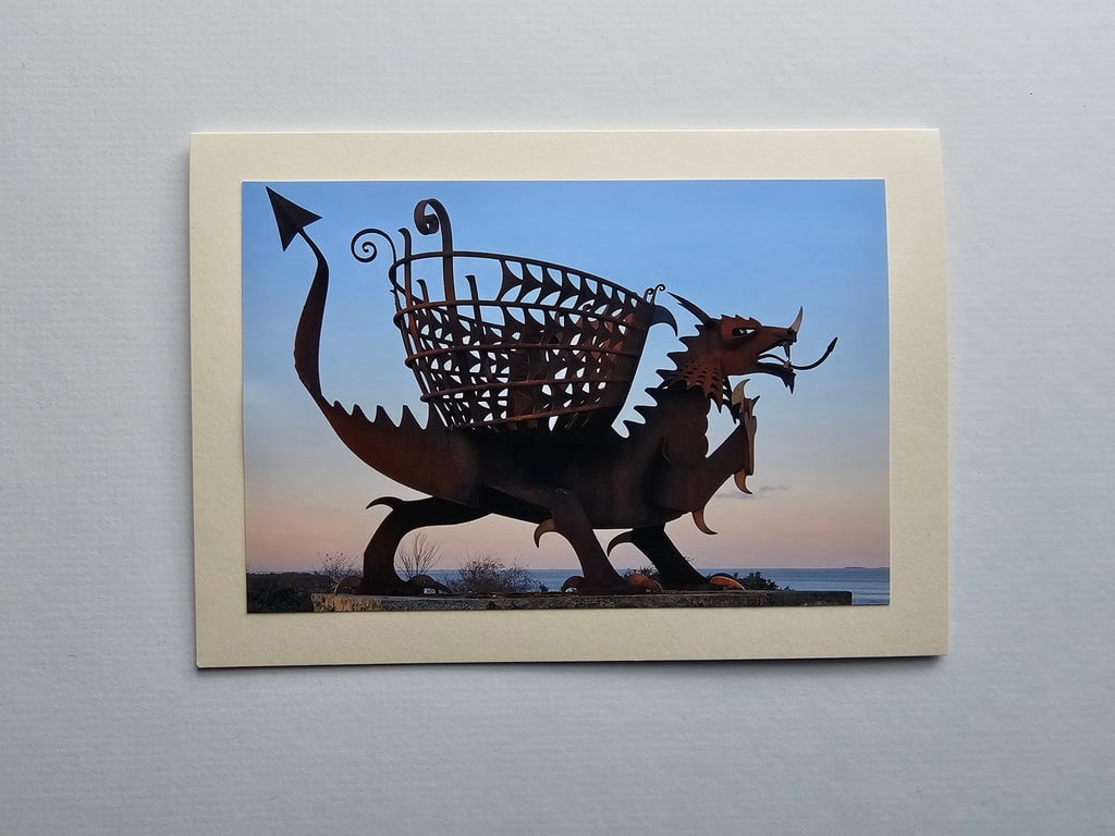 Welsh Dragon Beacon Landmark Photographic Card Size 7" x 5" Blank Card