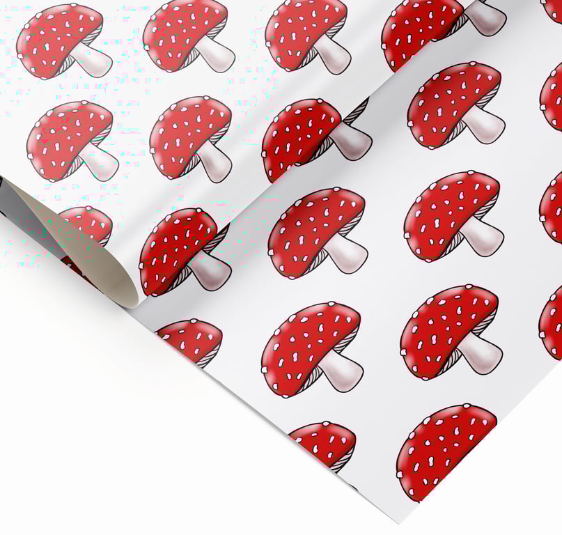 Toadstool wrapping paper