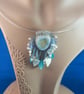 White, Blue and Silver Pendant - Image 3