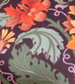 Orange Yellow Green Floral Art Nouveau RETRO Cravendale 60s 70s Vintage Fabric  - Image 3