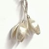 Double Snowdrop pendant hand made from Sterling Silver