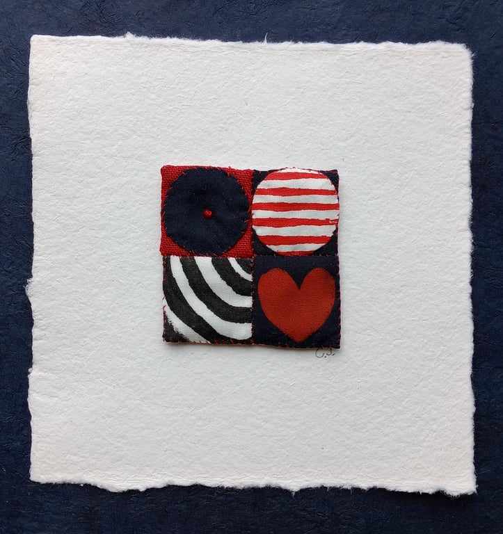 No 10 Miniature Textile Art Quilt
