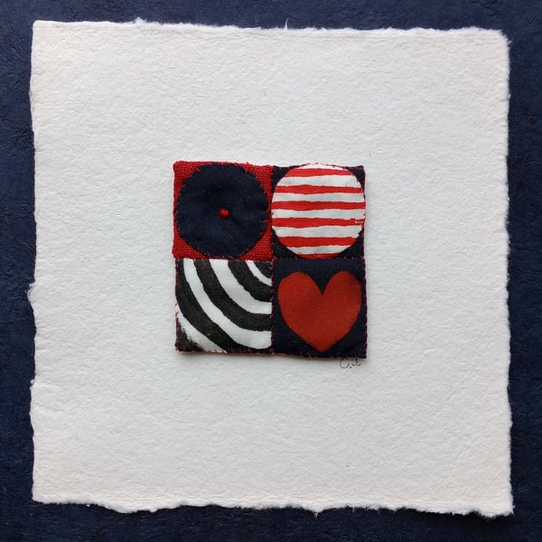 No 10 Miniature Textile Art Quilt