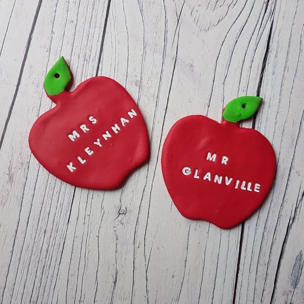 Teacher Gift Personalised Apple, customised, name