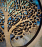 Tree of Life with Golden Birds - Small Wooden wall hanging - Image 3