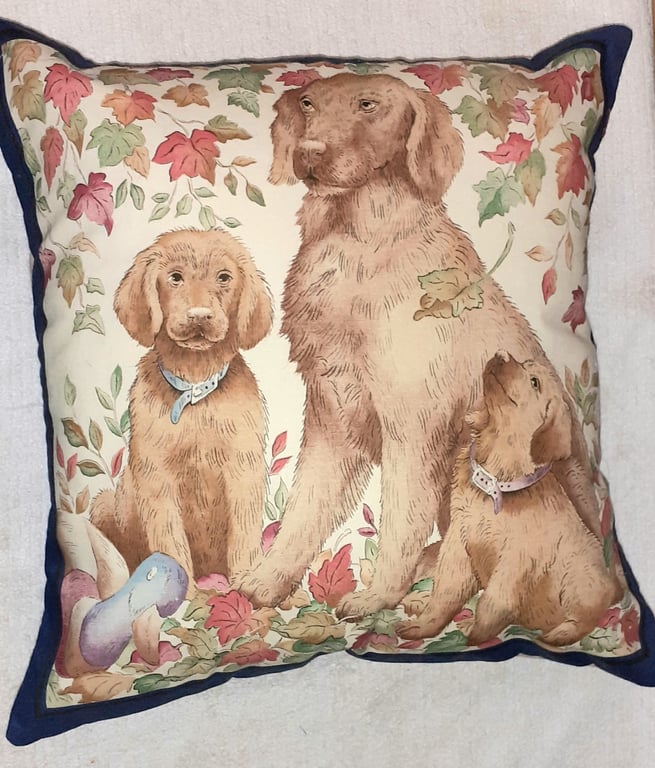 Labrador and Pups cushion