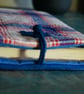 Fabric Book Sleeve with Back Pocket Handmade Small Protective Book Pouch  - Image 4