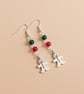 Gingerbread Man Earrings — Festive Christmas Charm Earrings - Image 5