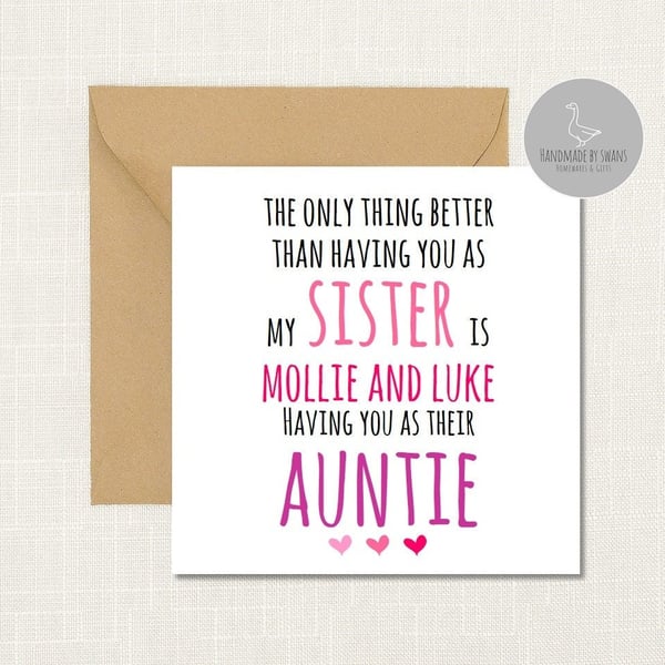 The only thing better than having you as my sister, Birthday card for sister, 