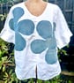 Upcycled linen top Size medium 