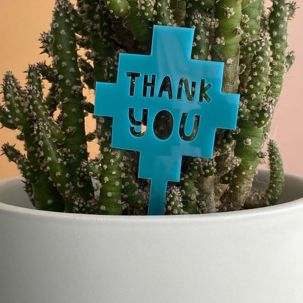 Plant stake thank you gift for women, house plant decor for indoor plants