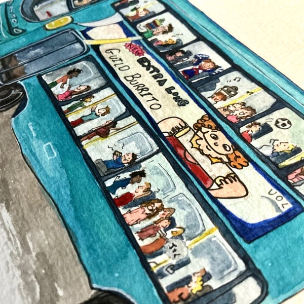 699 bus illustration print
