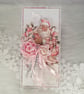 Luxury Pink Santa Christmas Card. Pink Ice Skates Card. 3D Christmas Card. (30) - Image 1