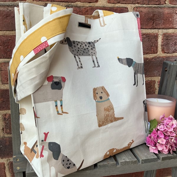 Wooffy Dogs Organiser Tote Bag