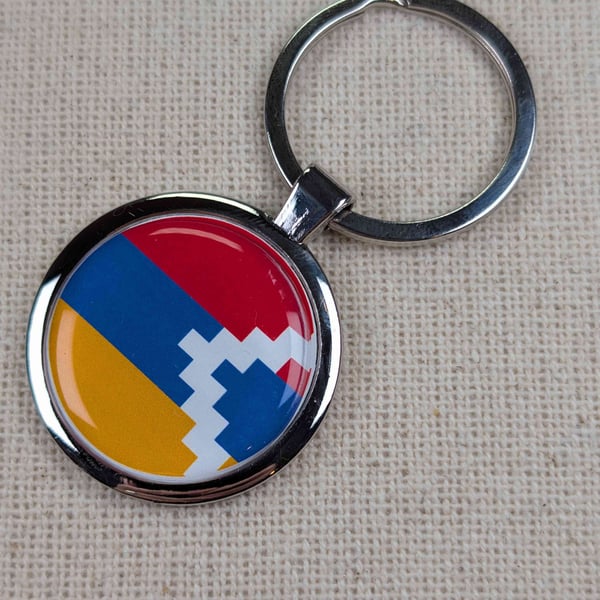 Artsakh Flag Keyring - Artsakh Flag Keychain