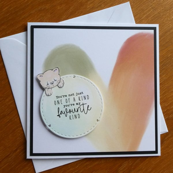 Cat Card - Birthday, Anniversary, Valentines Day