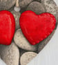 Decoupaged Wooden Hanging Heart 15cm (6 ): Shaped Pebbles design - Image 5