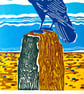 Sentinel Crow fine art lino print - Image 7