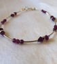 Rhodolite Garnet & Sterling Silver Bracelet - Capricorn & January Birthstone