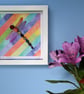 Rainbow Reflections Beaded Dragonfly Box Frame - Image 5