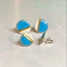 Sea Breeze Sud Earrings with 24ct Gold Detailing