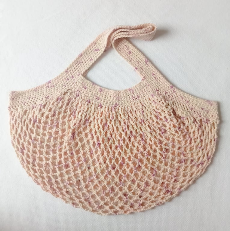 CROCHET Ladies Cream Ombre Market Bag