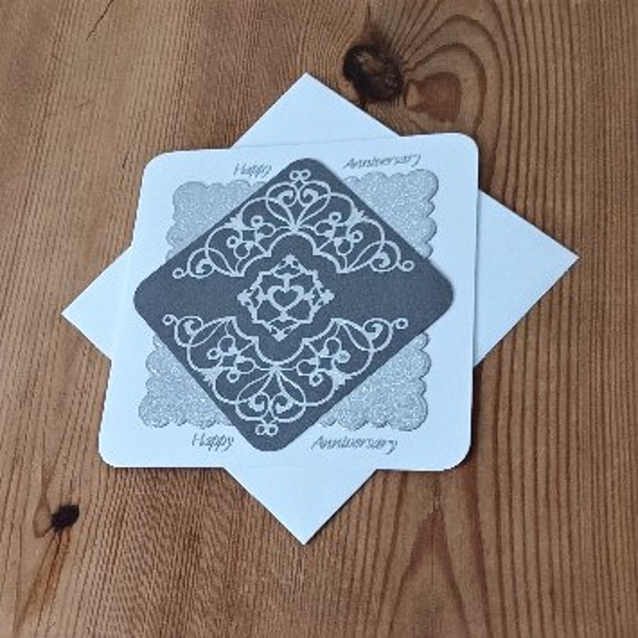 Silver Wedding Anniversary Card
