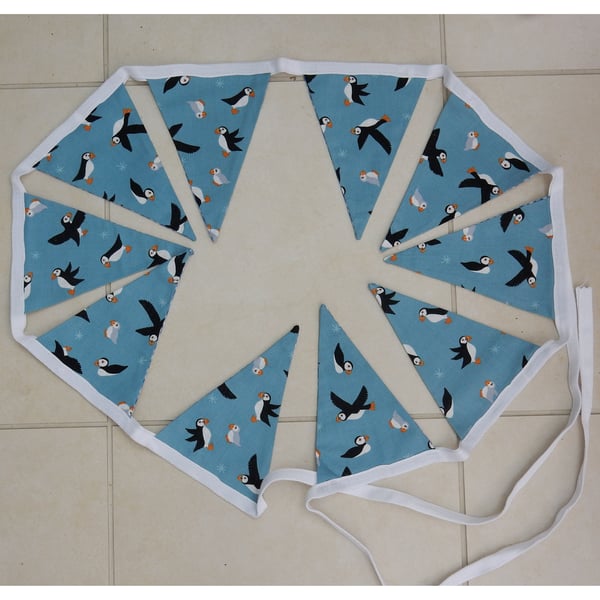 Bunting Puffin teal