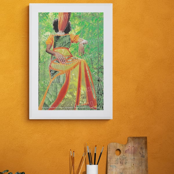 'Ooze' print of handmade collage