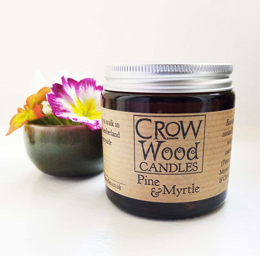 Pine & Myrtle Soya Essential oil Candle 