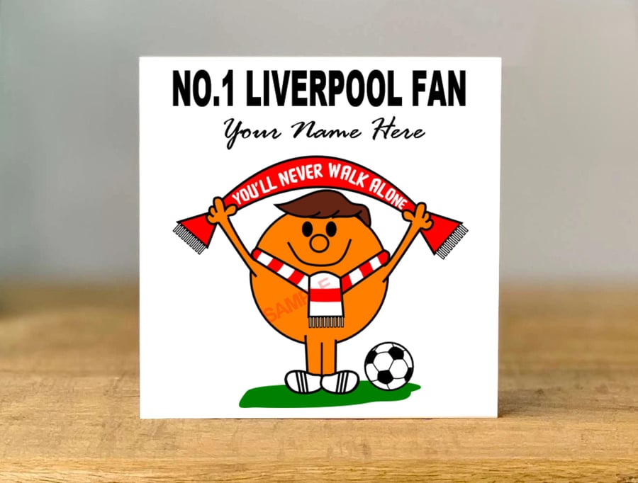 Personalised Liverpool Fan Birthday Card, mum, dad, grandad, gran, son, daughter