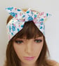 Women hair scarf self tie cotton head scarf dolly bow headband bandanna - Image 4