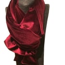 Wine Velvet Scarf