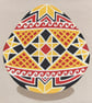 Egg Art - Small Original Acrylic Painting of Traditional Ukrainian Decorated Egg - Image 6