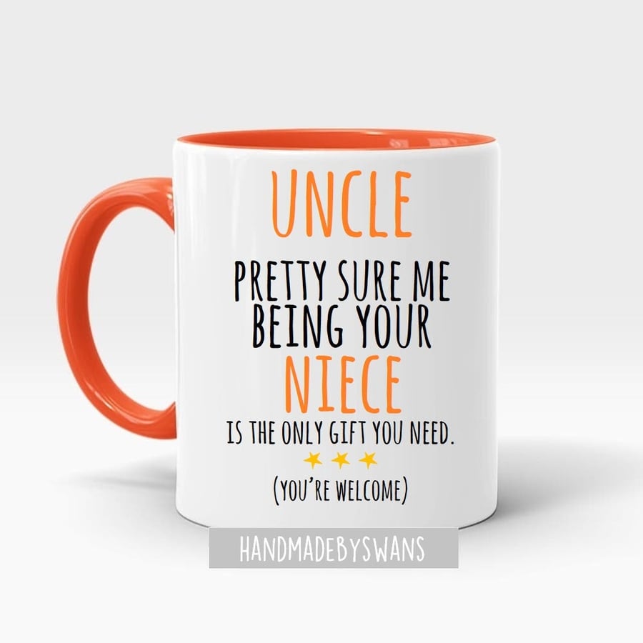 Funny uncle mug, Funny birthday gift from niece, funny uncle birthday gift from 
