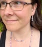 Rose Quartz, Amethyst and Aquamarine Beaded Stud Earrings - Image 5