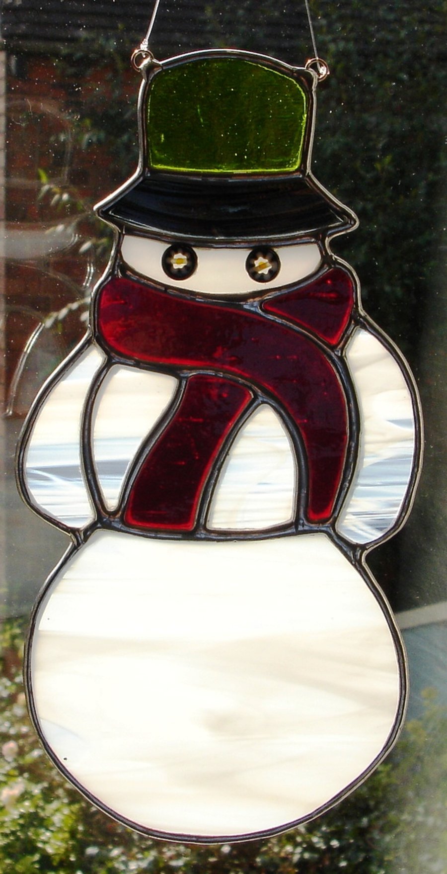 STAINED GLASS SNOWMAN
