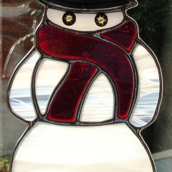 STAINED GLASS SNOWMAN