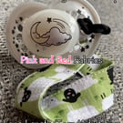 Custom (Pink and Red Colours) LONG LENGTH - ADULT Pacifier Clips