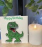 Stunning Handmade Quilled Dinosaur Card 