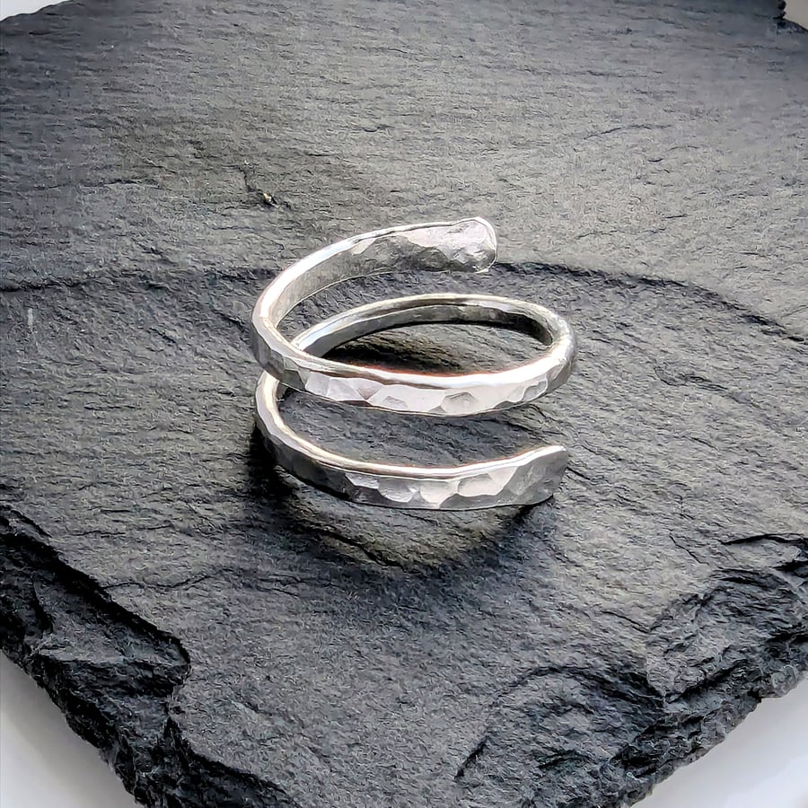 Recycled Handmade Sterling Silver Wrap Ring