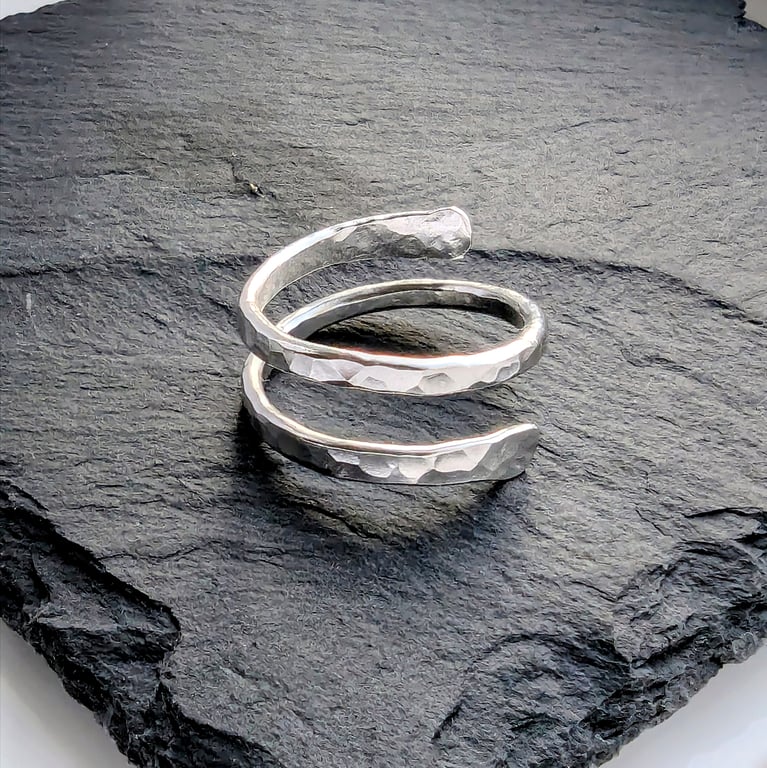 Recycled Handmade Sterling Silver Wrap Ring